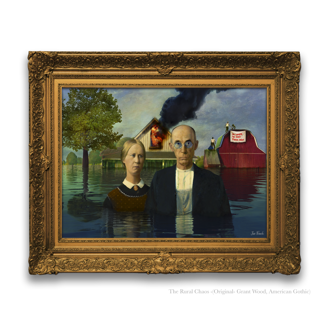 - The Rural Chaos -(Original- Grant Wood, American Gothic)